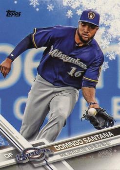 #HMW87 Domingo Santana - Milwaukee Brewers - 2017 Topps Holiday Baseball