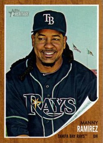 #87 Manny Ramirez - Tampa Bay Rays - 2011 Topps Heritage Baseball