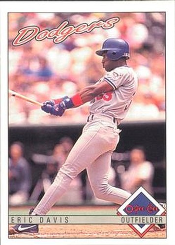 #87 Eric Davis - Los Angeles Dodgers - 1993 O-Pee-Chee Baseball