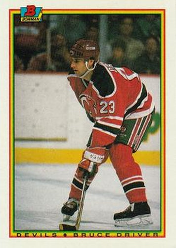 #87 Bruce Driver - New Jersey Devils - 1990-91 Bowman Hockey