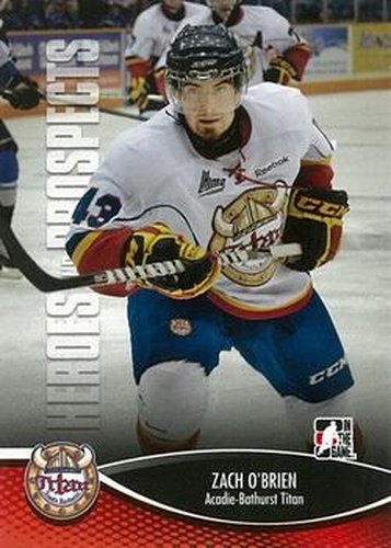 #87 Zach O'Brien - Acadie-Bathurst Titan - 2012-13 In The Game Heroes and Prospects Hockey