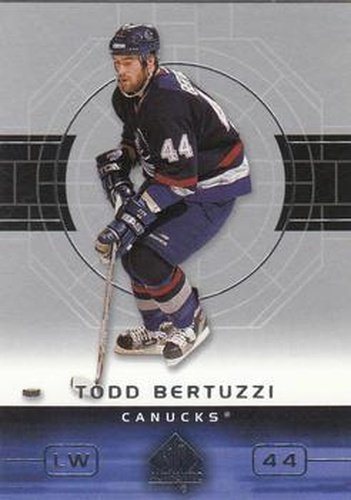 #87 Todd Bertuzzi - Vancouver Canucks - 2002-03 SP Authentic Hockey