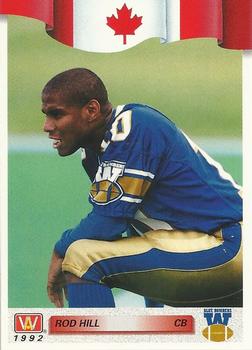 #87 Rod Hill - Winnipeg Blue Bombers - 1992 All World CFL Football