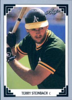 #87 Terry Steinbach - Oakland Athletics - 1991 Leaf Baseball