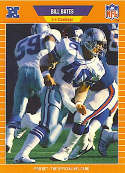 87 Bill Bates - Dallas Cowboys - 1989 Pro Set Football – Isolated