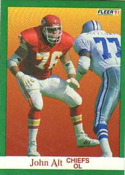 #88 John Alt - Kansas City Chiefs - 1991 Fleer Football