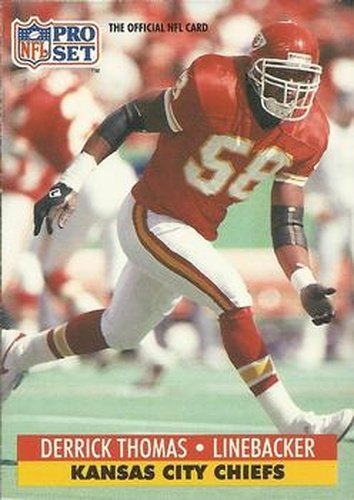#188 Derrick Thomas - Kansas City Chiefs - 1991 Pro Set Football
