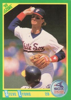 #88 Steve Lyons - Chicago White Sox - 1990 Score Baseball