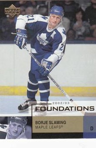 #88 Borje Salming - Toronto Maple Leafs - 2002-03 Upper Deck Foundations Hockey