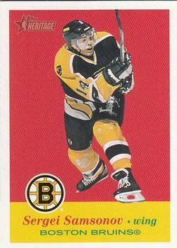 #88 Sergei Samsonov - Boston Bruins - 2001-02 Topps Heritage Hockey