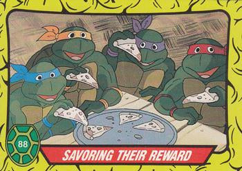 #88 Savoring Their Reward - 1989 O-Pee-Chee Teenage Mutant Ninja Turtles