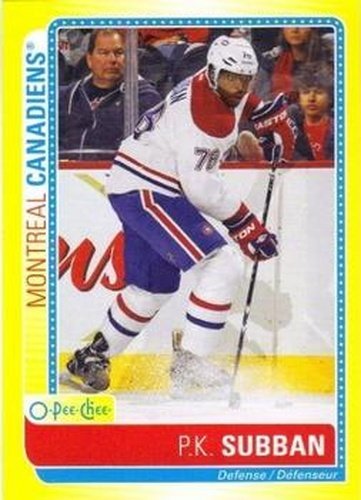 #S-SU P.K. Subban - Montreal Canadiens - 2013-14 O-Pee-Chee Hockey - Stickers
