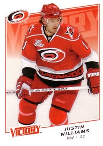 #160 Justin Williams - Carolina Hurricanes - 2008-09 Upper Deck Victory Hockey