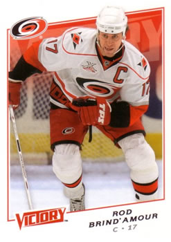 #161 Rod Brind'Amour - Carolina Hurricanes - 2008-09 Upper Deck Victory Hockey