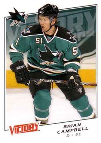 #37 Brian Campbell - San Jose Sharks - 2008-09 Upper Deck Victory Hockey