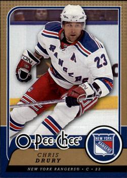 #157 Chris Drury - New York Rangers - 2008-09 O-Pee-Chee Hockey