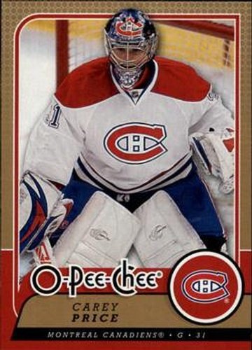 #177 Carey Price - Montreal Canadiens - 2008-09 O-Pee-Chee Hockey