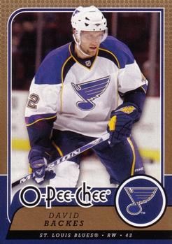 #178 David Backes - St. Louis Blues - 2008-09 O-Pee-Chee Hockey