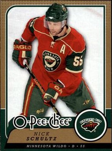#194 Nick Schultz - Minnesota Wild - 2008-09 O-Pee-Chee Hockey