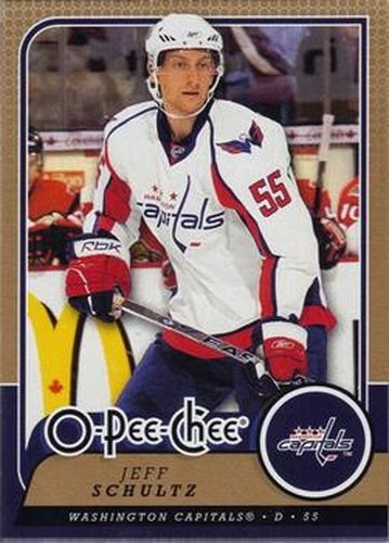 #203 Jeff Schultz - Washington Capitals - 2008-09 O-Pee-Chee Hockey