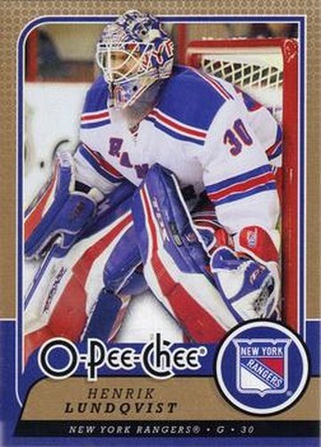 #210 Henrik Lundqvist - New York Rangers - 2008-09 O-Pee-Chee Hockey