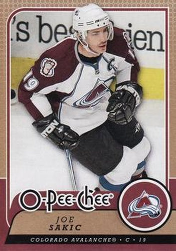 #369 Joe Sakic - Colorado Avalanche - 2008-09 O-Pee-Chee Hockey