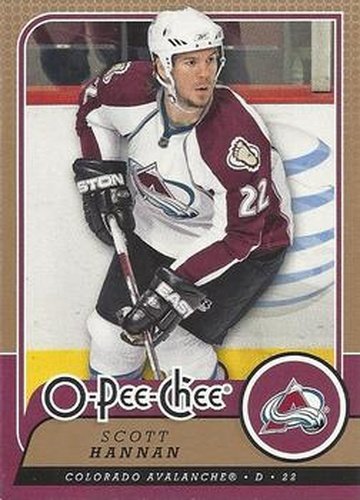 #387 Scott Hannan - Colorado Avalanche - 2008-09 O-Pee-Chee Hockey