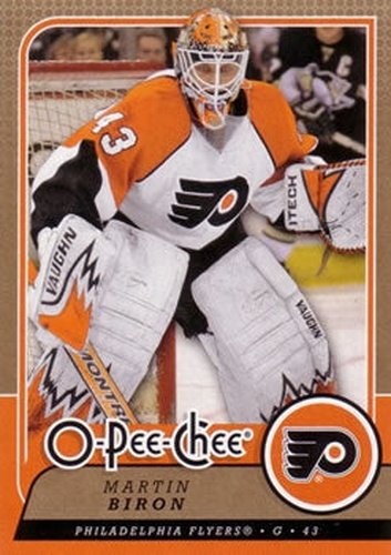 #417 Martin Biron - Philadelphia Flyers - 2008-09 O-Pee-Chee Hockey