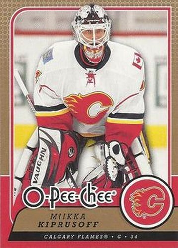 #430 Miikka Kiprusoff - Calgary Flames - 2008-09 O-Pee-Chee Hockey