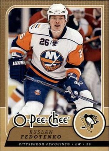 #433 Ruslan Fedotenko - Pittsburgh Penguins - 2008-09 O-Pee-Chee Hockey