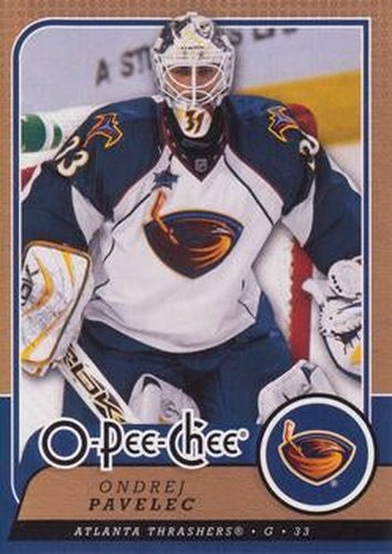 #451 Ondrej Pavelec - Atlanta Thrashers - 2008-09 O-Pee-Chee Hockey