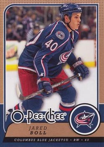 #465 Jared Boll - Columbus Blue Jackets - 2008-09 O-Pee-Chee Hockey