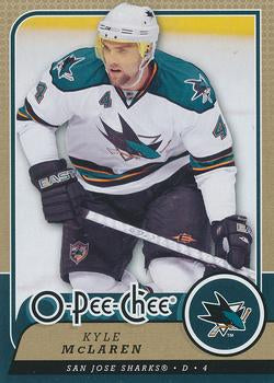 #476 Kyle McLaren - San Jose Sharks - 2008-09 O-Pee-Chee Hockey