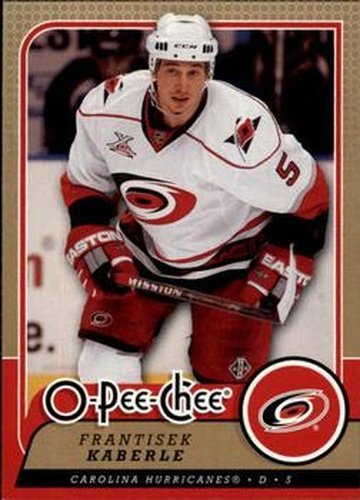 #4 Frantisek Kaberle - Carolina Hurricanes - 2008-09 O-Pee-Chee Hockey