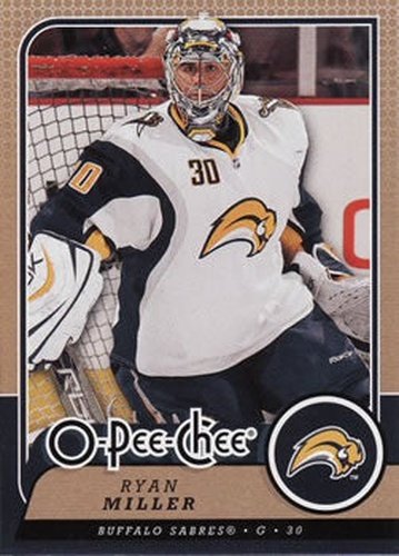 #53 Ryan Miller - Buffalo Sabres - 2008-09 O-Pee-Chee Hockey