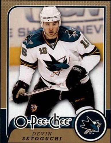 #96 Devin Setoguchi - San Jose Sharks - 2008-09 O-Pee-Chee Hockey