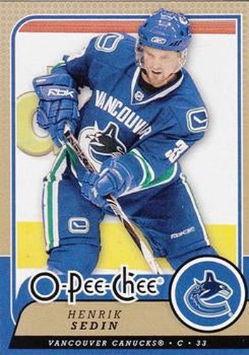 #97 Henrik Sedin - Vancouver Canucks - 2008-09 O-Pee-Chee Hockey