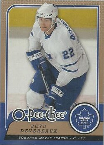 #98 Boyd Devereaux - Toronto Maple Leafs - 2008-09 O-Pee-Chee Hockey
