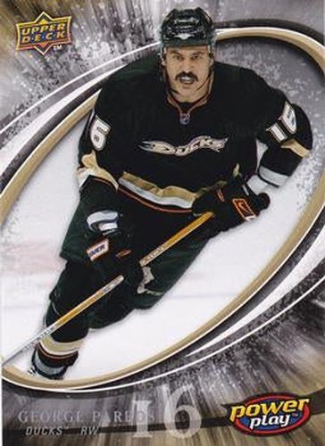 #2 George Parros - Anaheim Ducks - 2008-09 Upper Deck Power Play Box Set Hockey