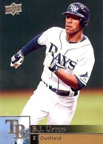 #896 B.J. Upton - Tampa Bay Rays - 2009 Upper Deck Baseball
