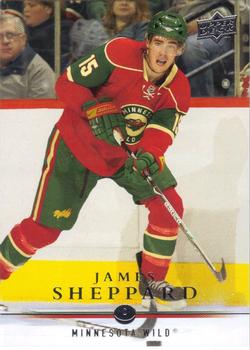 #103 James Sheppard - Minnesota Wild - 2008-09 Upper Deck Hockey