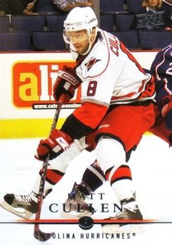 #166 Matt Cullen - Carolina Hurricanes - 2008-09 Upper Deck Hockey