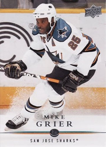 #41 Mike Grier - San Jose Sharks - 2008-09 Upper Deck Hockey