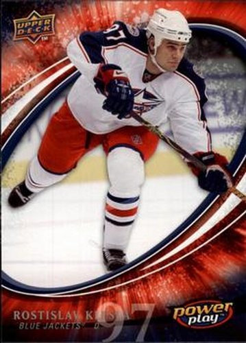 #89 Rostislav Klesla - Columbus Blue Jackets - 2008-09 Upper Deck Power Play Box Set Hockey