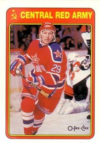 #8R Igor Chibirev - Central Red Army - 1990-91 O-Pee-Chee Hockey - Central Red Army
