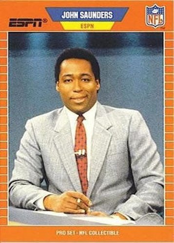 #8 John Saunders - 1989 Pro Set Football - Announcers