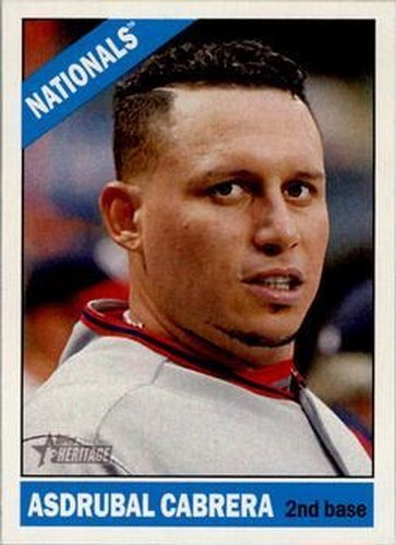 #8 Asdrubal Cabrera - Washington Nationals - 2015 Topps Heritage Baseball