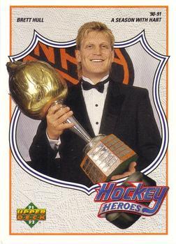 #8 Brett Hull - St. Louis Blues - 1991-92 Upper Deck Hockey - Hockey Heroes: Brett Hull