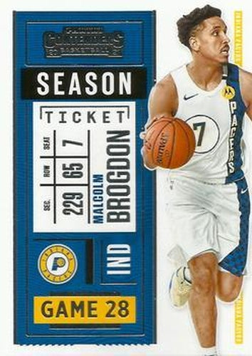 #8 Malcolm Brogdon - Indiana Pacers - 2020-21 Panini Contenders Basketball