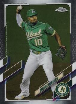 #8 Marcus Semien - Oakland Athletics - 2021 Topps Chrome Baseball